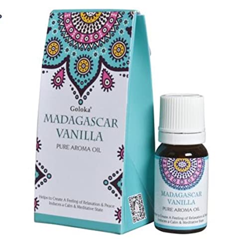 CRIGEMA - Set con aceite esencial Goloka Palo Santo Peruviano, quemador de esencias de cerámica y vela Tealight (vainilla de Madagascar)