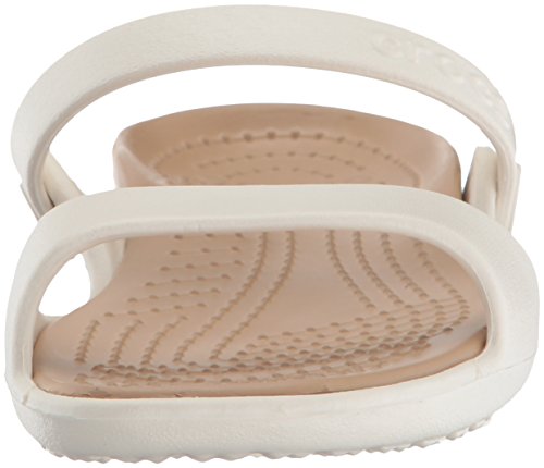 Crocs Cleo Mujer Sandalias con punta abierta, Blanco (Oyster), 42/43 EU