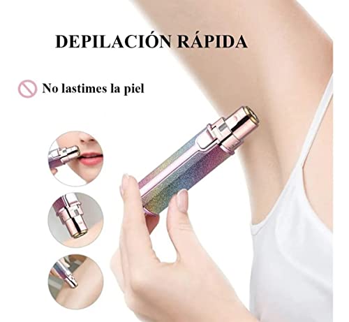 Depiladora Facial Mujer - Perfilador de Cejas - Afeitadora Eléctrica Mujer - Depiladoras Faciales - Belleza Mujer - Recortadora Mujer - Rasuradora Mujer Pubis - Perfilador Facial Mujer (Unicornio)