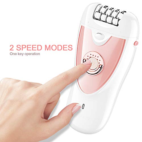 Depiladora facial para mujer 2 en 1, depiladora eléctrica para el pelo, zona íntima, recargable, luz LED, 2 velocidades