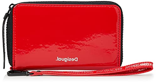 Desigual Accessories-Cartera de Poliuretano (tamaño Mediano), Media para Mujer, Rojo, U