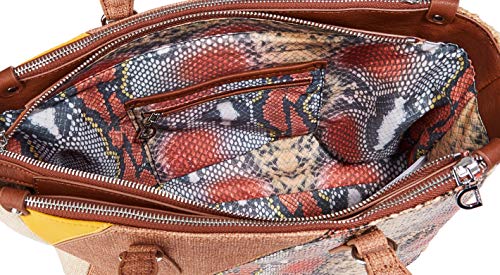 Desigual Fabric Hand Bag, Bolsa de Mano para Mujer, Blanco, U