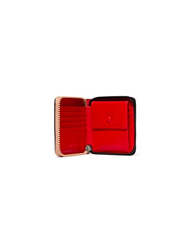 Desigual Mone_Logo Zip Square, Mini-Monedero de Patch en Logomanía para Mujer, Beige (Beige), 2x10x10 cm (B x H x T)