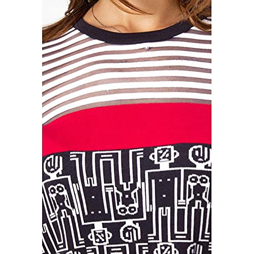 Desigual Pullover Los Angeles Suter Pulver, Azul (Ibiza 5106), XS para Mujer