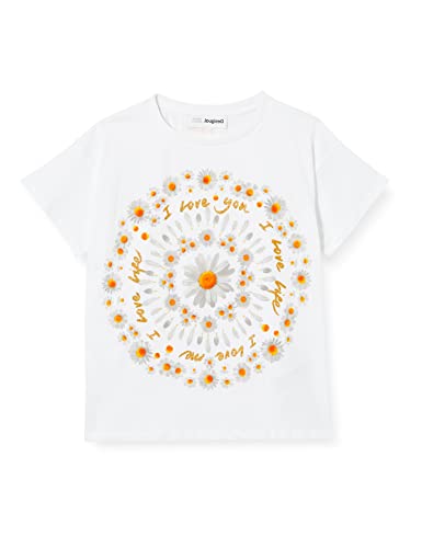 Desigual TS_Gish Camiseta, White, 13/14 Chicas