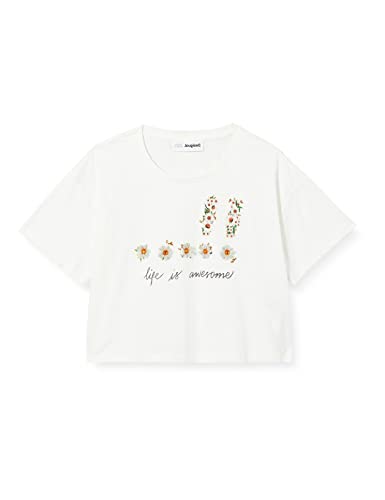 Desigual TS_Swanson Camiseta, White, 13/14 Chicas