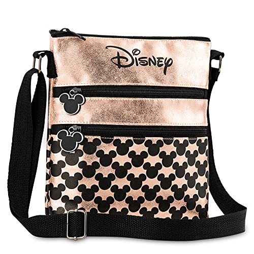Disney Bolso Bandolera Mujer, Bolsos de Mujer y Adolescente, Bolso Oro Rosa, Regalo para Mujer (Rosa Oro)