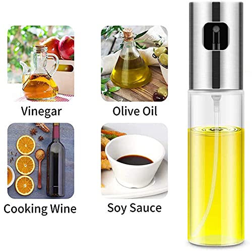 Dispensador de Aceite Rociador de Aceite 100 ml rociador de Aceite de Oliva Dispensador Pulverizador de Aceite Botella rociadora de Aceite Rociador de Vinagre para Barbacoa, Ensalada COLOR 1