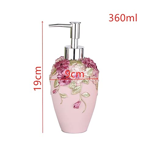 Dispensador Jabon Dosificador Jabon Botella de la bomba del dispensador del jabón de la resina de 360 ​​ml Retellable Vacío de la loción decorativa Dispensador for el jabón líquido Champú de champú Ge