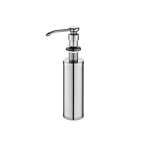 Dispensadores de jabón Dispensador de jabón manual de acero inoxidable Dispensador de lavavajillas para lavavajillas Papelera de jabón de mano Botella de rotación 360 ° 10.1OZ Dispensadores loción