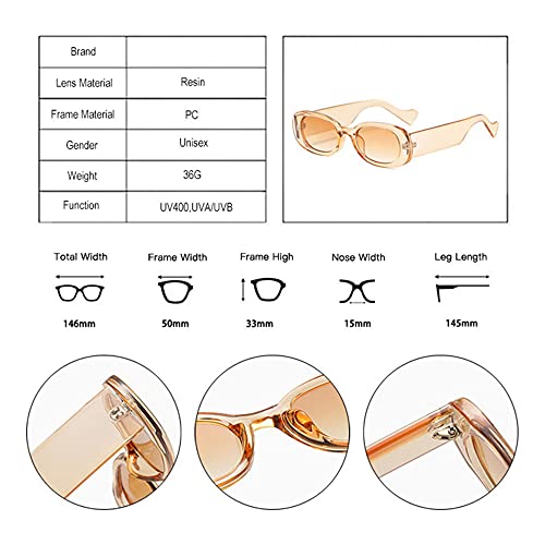 DLSM Moda Pequeñas Gafas de Sol ovaladas Femeninas Vintage Jelly Color Gafas de Sol Sombras UV400 Masculino Redondo Claro Gafas de Sol Verde Adecuado para al Aire Libre-Jalea Rosa Rojo