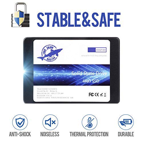 Dogfish SSD 60GB SATA3 2.5 Inch Unidad de Estado s贸lido incorporada 7MM High Speed (60GB)