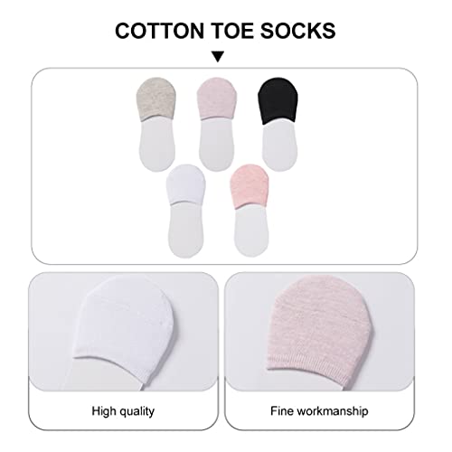 DOITOOL 5 Pares de Calcetines de Punta para Mujer sin Costuras sin Costuras sin Deslizamiento Medias Medias Medias Calcetines de Algodón Premium sin Mostrar