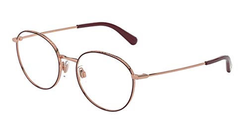 Dolce & Gabbana marco óptica DG1322 1333 ORO ROSA/BORGOÑA rosa de metal del tamaño de 53 mm de las mujeres
