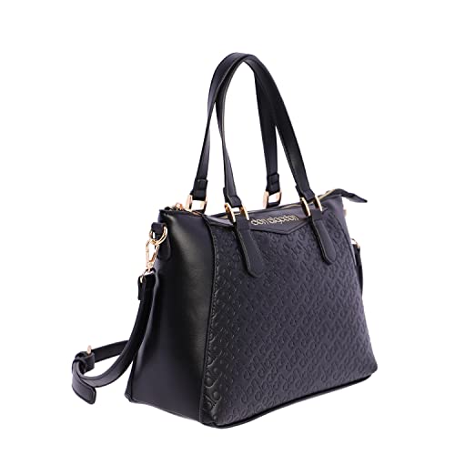DON ALGODON Mujer, Bolso de Mano, Negro, 30(Ancho) x 13(Fondo) x 21(Alto) cm