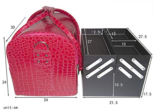 Doubleblack Maletin para Maquillaje Caja Maquillaje Organizador Estuches de Maquillaje Profesional Organizador para Manicura Grande Cosmeticos Estuch Rosa