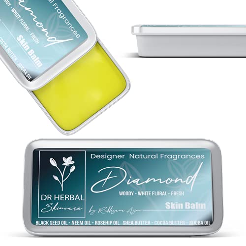 Dr Herbal™ Diamond Designer Fragancia Bálsamo sólido WOODY BLANCO FLORAL FRESH con 6 aceites naturales 20g