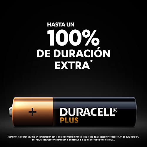Duracell - Pilas alcalinas Plus AAA, 1.5 Voltios LR03 MN2400, paquete de 12