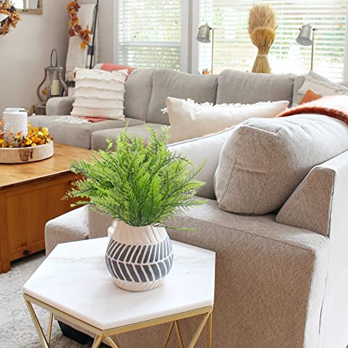 DWANCE 4PCS Falsa de Helecho Plantas Artificial Arbusto Verde Decorativas Artificiales Planta Exterior Interior para Salón, Jardín, Boda, Oficina