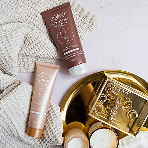 Elifexir Pack Cacao Sense + Color Dren | Exfoliante Corporal, Reductor y Reafirmante + Maquillaje para Piernas