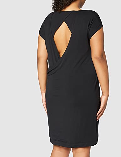 Emporio Armani Underwear Night Dress Fluid Viscose Bata de Noche, Black, S para Mujer