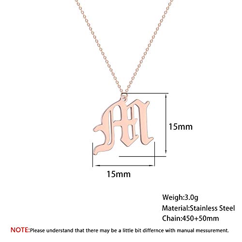 Empty Carta romántica Colgante Collar para Mujer Chica Gargantilla Colgantes Colgantes Joyas Regalo-Rose_Gold