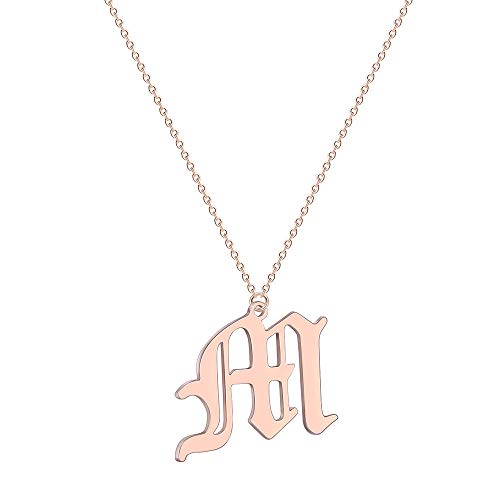 Empty Carta romántica Colgante Collar para Mujer Chica Gargantilla Colgantes Colgantes Joyas Regalo-Rose_Gold