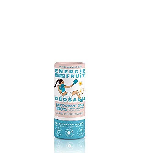 ENERGIE FRUIT | Desodorante natural eficacia 24 H | Sin sales de aluminio | Flor de tiaré y aloe vera | Fabricación francesa | Vegano