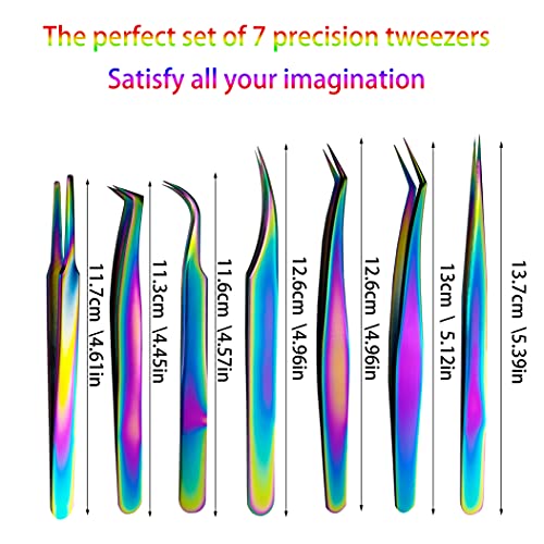 Erised's Bifrost Profesionales pinzas de precisión para pestañas postizas extensiones,kit de acero inoxidable herramienta,para magnéticas naturales pestañas,3D,6D