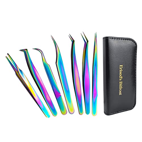 Erised's Bifrost Profesionales pinzas de precisión para pestañas postizas extensiones,kit de acero inoxidable herramienta,para magnéticas naturales pestañas,3D,6D