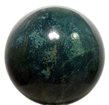 Esfera de cristal de piedra de sangre curativa, bola de Reiki de piedra natural para mujeres y hombres, auténticos cristales de heliotropo para energía positiva, meditación y yoga de 45 a 50 mm