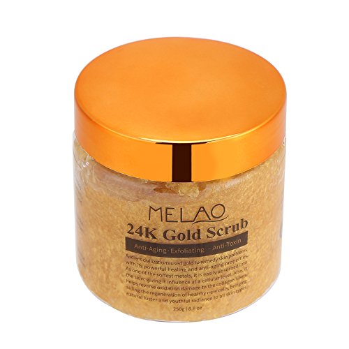 Exfoliante corporal de oro de 24 quilates, exfoliante para eliminar las células muertas de la piel muerta de la cara, el exfoliante natural es adecuado para la piel opaca o seca