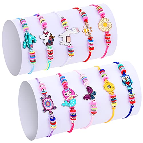 Fabu 30Piezas Pulsera Amistad Pulsera Niña, Niña Pulsera Unicornio Trenzada Brazalete Joyería, Collar Amistad para Niñas Anillo Unicornio