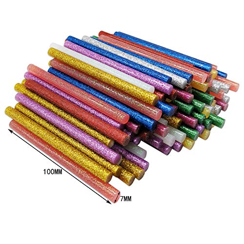 FANGZIDM 100 Piezas Barras de Pegamento Caliente 100 x 7mm Adhesivo Brillo para DIY - Multicolor