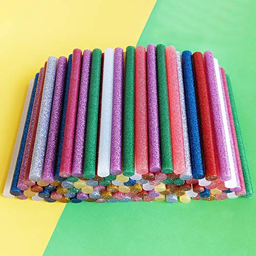 FANGZIDM 100 Piezas Barras de Pegamento Caliente 100 x 7mm Adhesivo Brillo para DIY - Multicolor