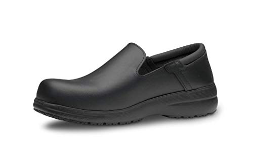 Feliz Caminar - Zapatos antiestáticos Sensai con Inserto en el talón y Plantilla antiestáticas Que evitan chispazos/Antideslizante para Hospital, Geriátricos/Anatómicos(Negro-42)