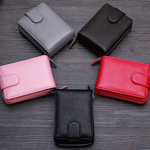 Fengyuanhong Hombres Mujeres Monedero de piel de órganos RFID El bloqueo de la caja de tarjetas de identificación de crédito del bolso paquete Holder