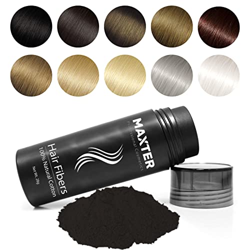 Fibras Capilares Maxter - Disimula la Falta de Pelo al Instante, Microfibras de Algodón en Polvo 100% Natural para Hombre y Mujer (Castaño Rojizo 28g)