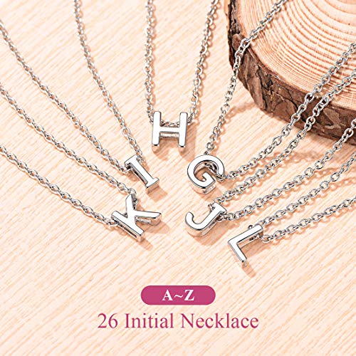 FindChic Collar P Letra Inicial Colgante de Acero Inoxidable