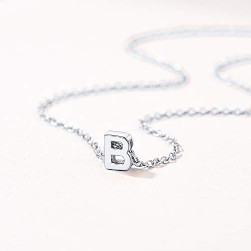 FindChic Collar P Letra Inicial Colgante de Acero Inoxidable