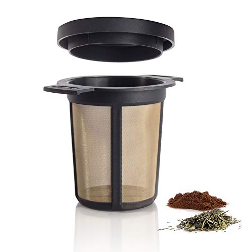 FINUM Brewing Básquet Filtro Permanente, Acero Inoxidable, Negro, 7 cm