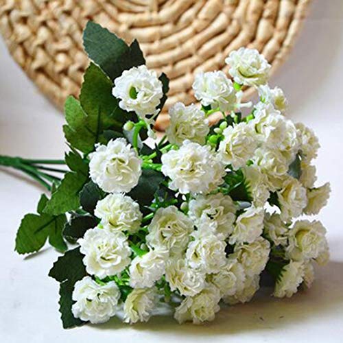 Flores de Seda Artificial Clavel 30 Brotes Flores 6 Ramas 1 Ramo Madre Lila Flor Artesanal for Bodas Fiesta en casa Floral (Color : Purple)