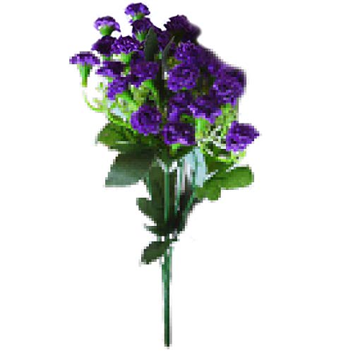 Flores de Seda Artificial Clavel 30 Brotes Flores 6 Ramas 1 Ramo Madre Lila Flor Artesanal for Bodas Fiesta en casa Floral (Color : Purple)