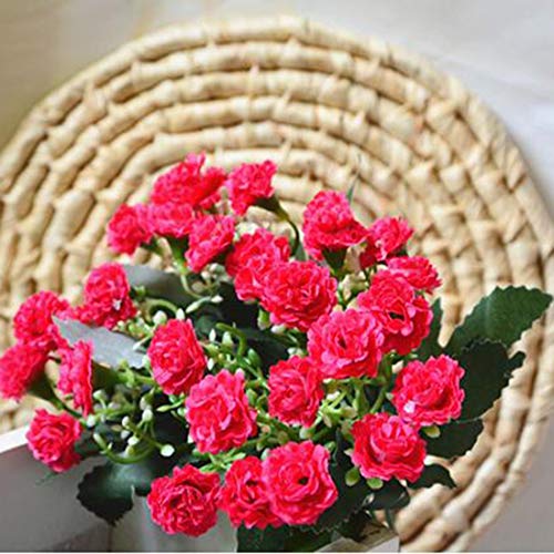 Flores de Seda Artificial Clavel 30 Brotes Flores 6 Ramas 1 Ramo Madre Lila Flor Artesanal for Bodas Fiesta en casa Floral (Color : Purple)