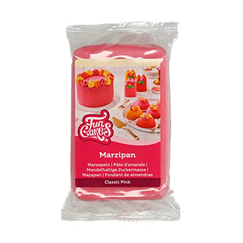 FunCakes Mazapan Classic Pink: Fácil De Usar, Sabor Delicioso, Flexible Y Suave, Fácil De Extender, Fino Y Firme, Perfecto Para La Decoración De Tartas, Halal, Kosher Y Sin Gluten. 250 G