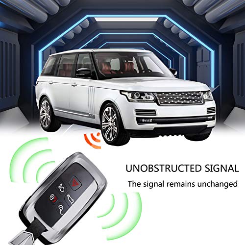 Funda para llave de Land Rover, 5 botones Control remoto de aleación de zinc Cubierta con llavero para Land Rover Range Rover Sport Discovery Evoque Jaguar XE XF XJ F-PACE F-Type