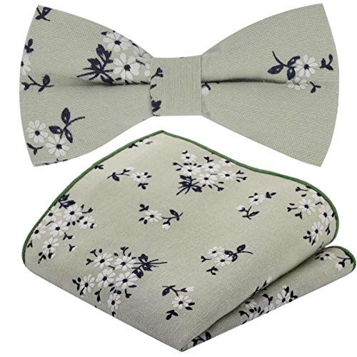 GASSANI - Juego de 2 tumbonas para hombre, diseño de flores vintage Verde verde pistacho/verde jade/acero azul/blanco