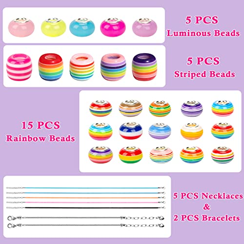 GEEKEO Kit de Pulseras para Niñas, 67 Piezas Regalo de Niña Kit para Hacer Pulseras Niña Artesanía DIY Pulsera para Niñas 6 a 12 Años, Kit de Fabricación de Pulseras para Niñas Regalo de Cumpleaños