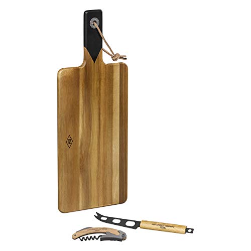 Gentleman's Hardware Wood Juego de Servir Queso y Vino, Madera, marrón