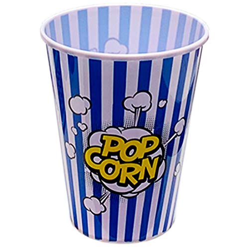 Gerimport - Cubo de palomitas de plástico 18 x 15 cm. Bol, recipiente, tarro, estilo vintage (Color surtido)